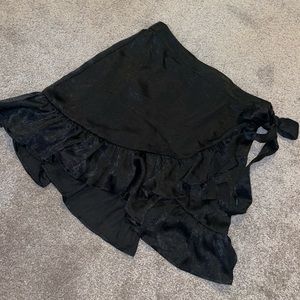 New! knot side  ruffles trim wrap skirt, L-size, sinsay